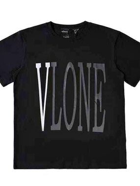 VLONE Black Tee with Large Gray Logo - Kids